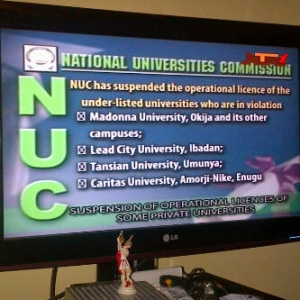 NUC Suspends Operating License of 7 Private Varsity in Nigeria